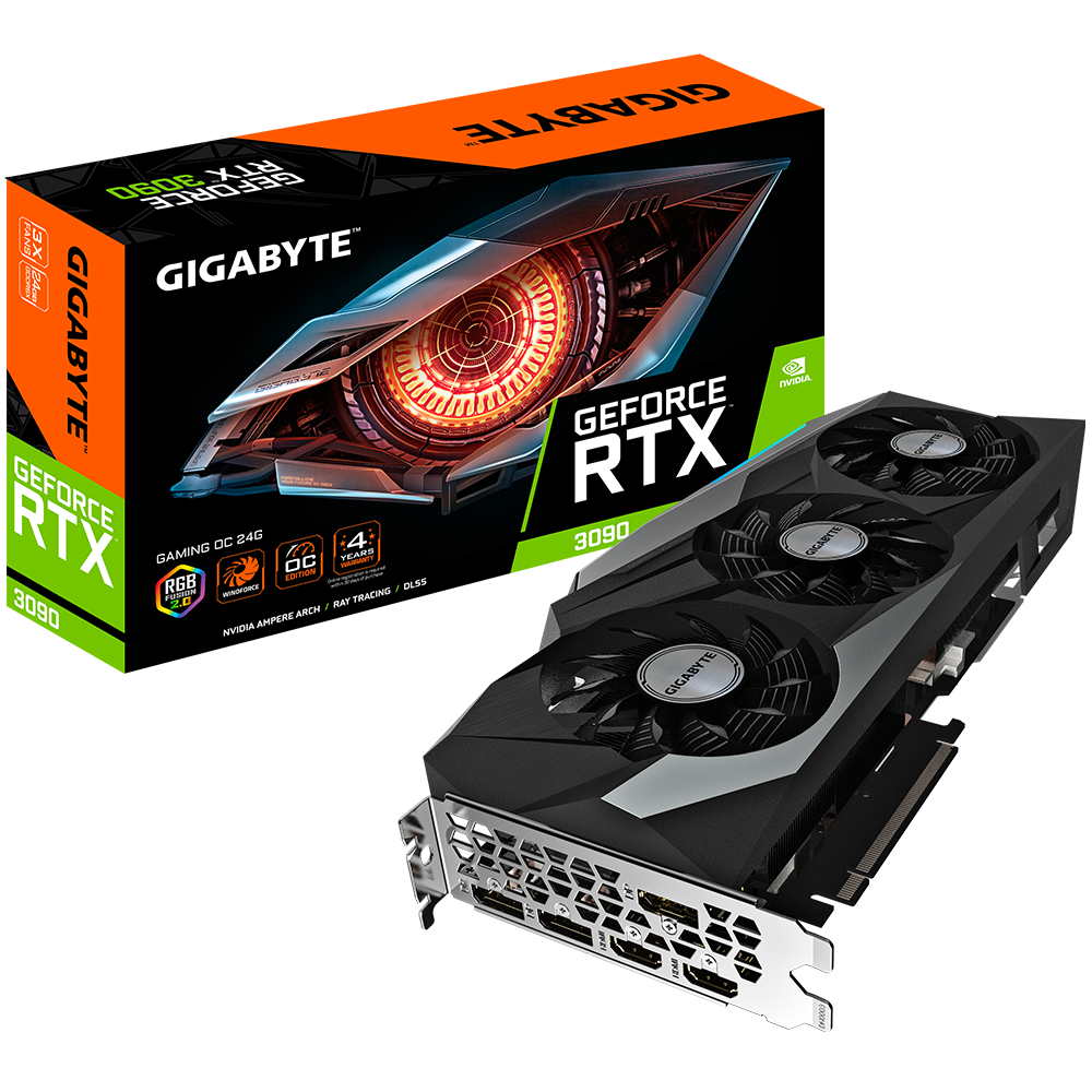 GIGABYTE GeForce RTX 3090 GAMING OC 24G Video Card, GV-N3090GAMING OC-24GD